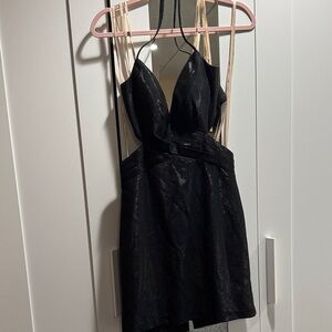 Elegant Black Halter Dress